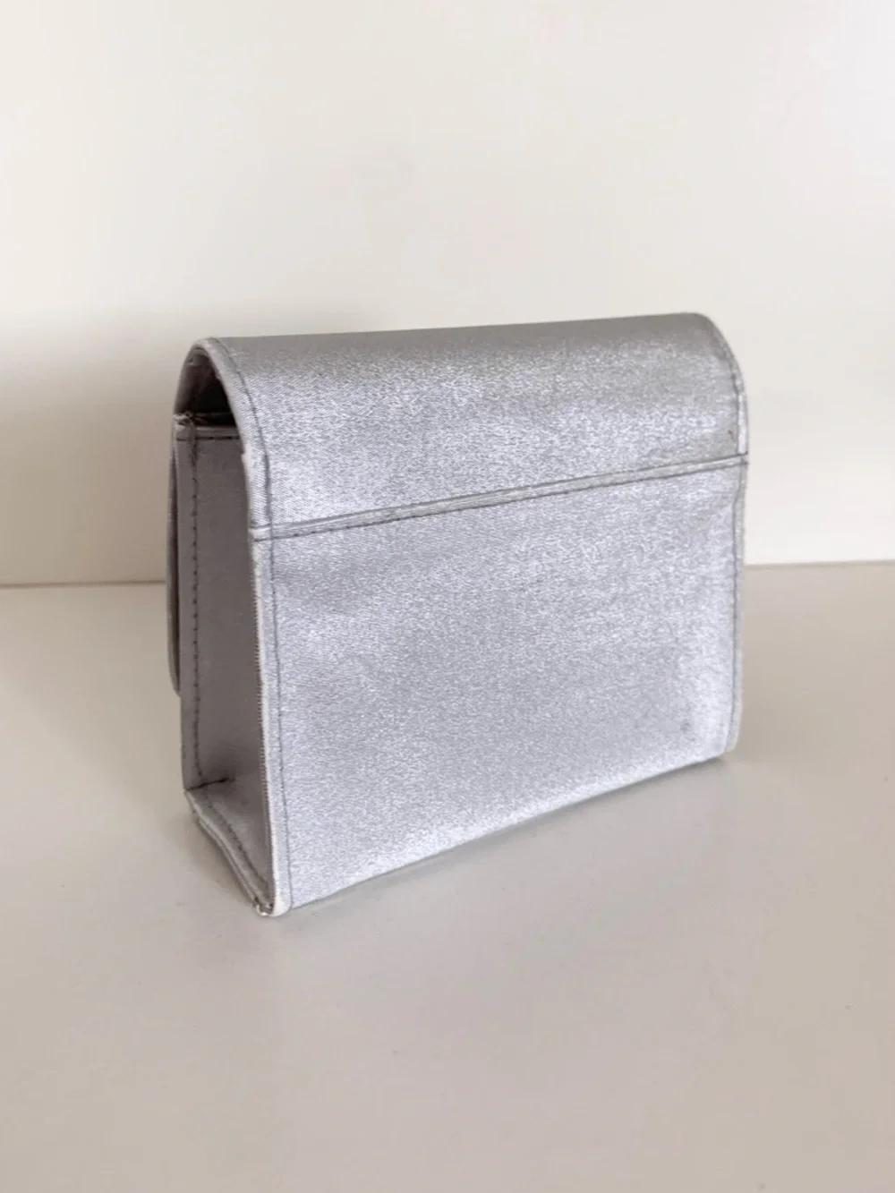 Y2k Shiseido Metallic Silver Travel Cosmetic Case
